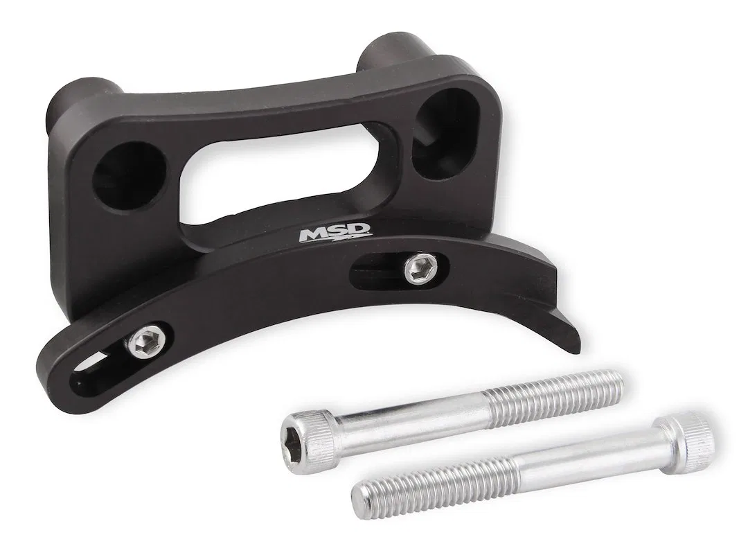 89889 – MSD CO. Timing Tab, For Use With Small Block Ford 11 O'clock TDC Non Adjustable Black Anodized Aluminum With ...
